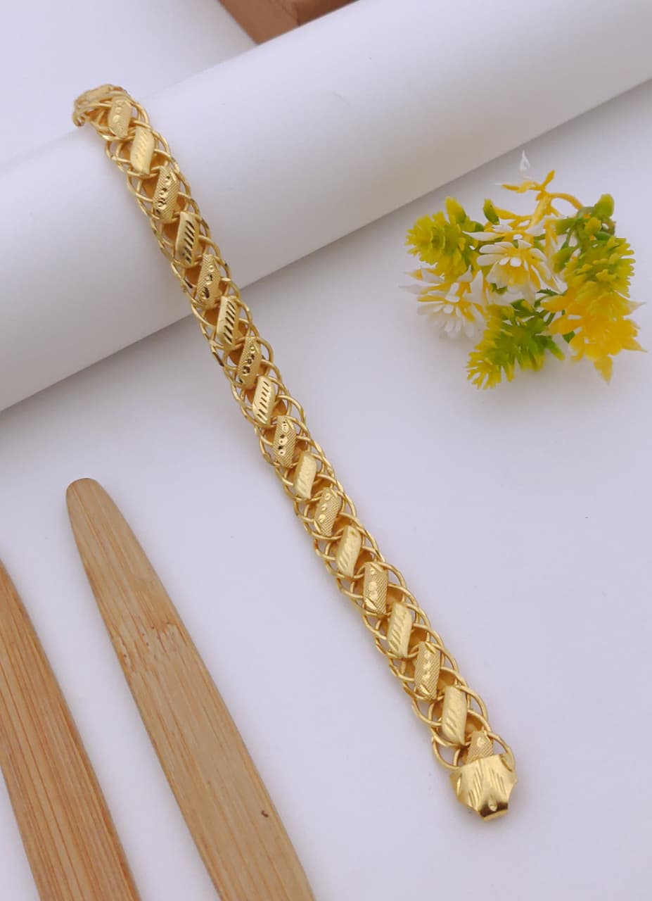 Premium 1 Gram Gold-Plated Bracelet (6 Months Warranty) - GB-74