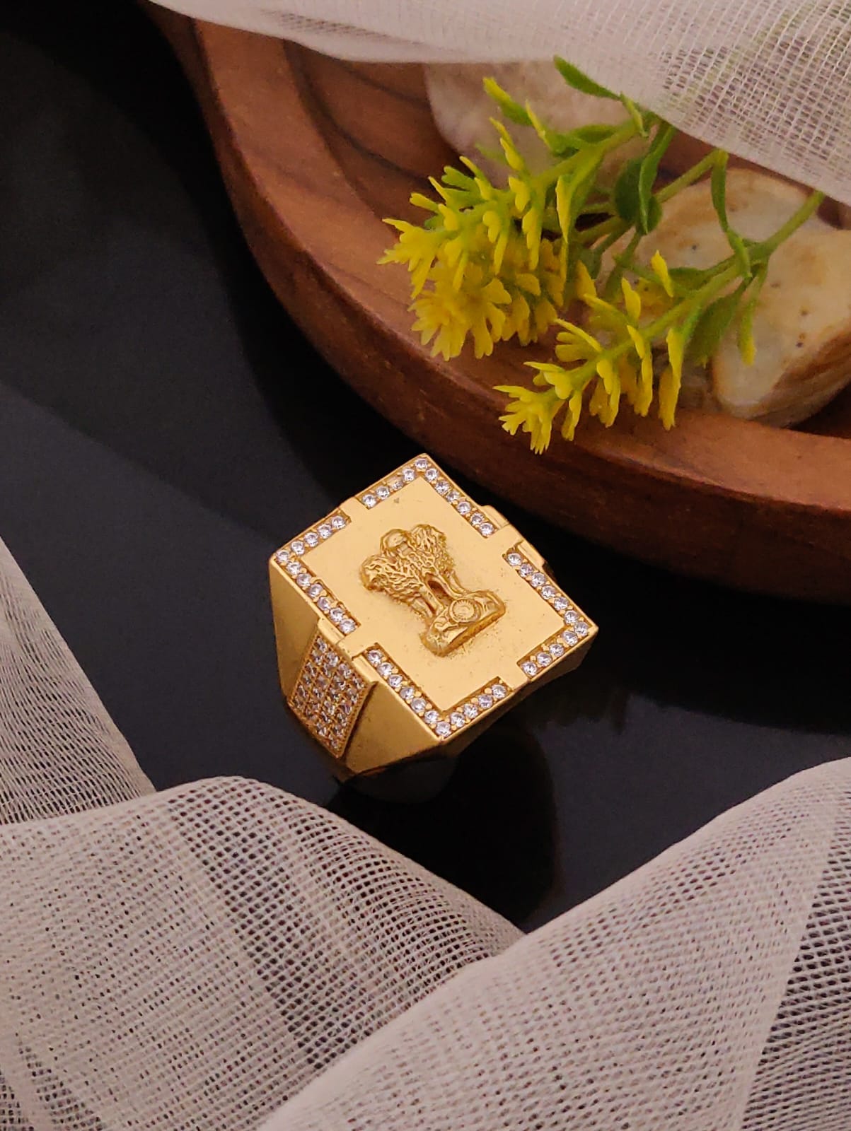 Premium 1 Gram Gold-Plated Ring (6 Months Warranty) - GR-006