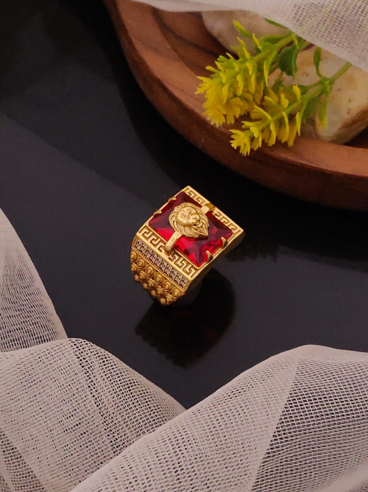 Premium 1 Gram Gold-Plated Ring (6 Months Warranty) - GR-025