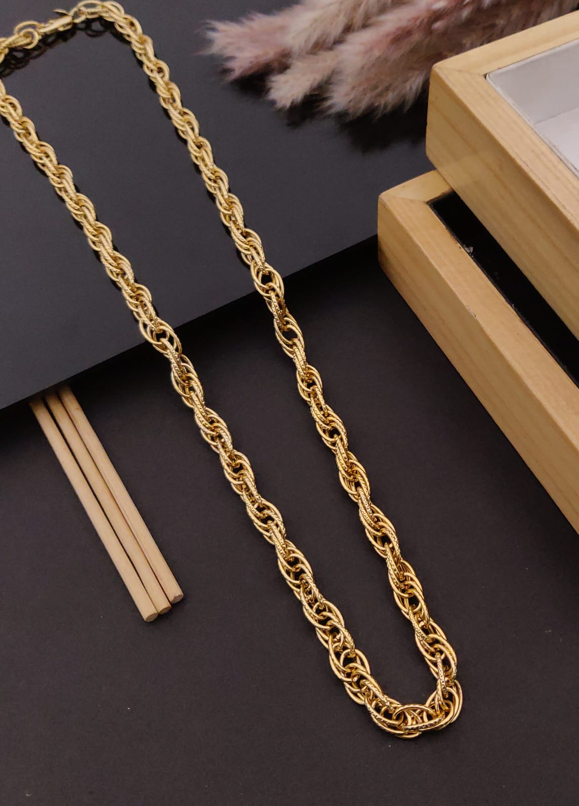 Premium 1 Gram Gold-Plated Chain (6 Months Warranty) - GC-027