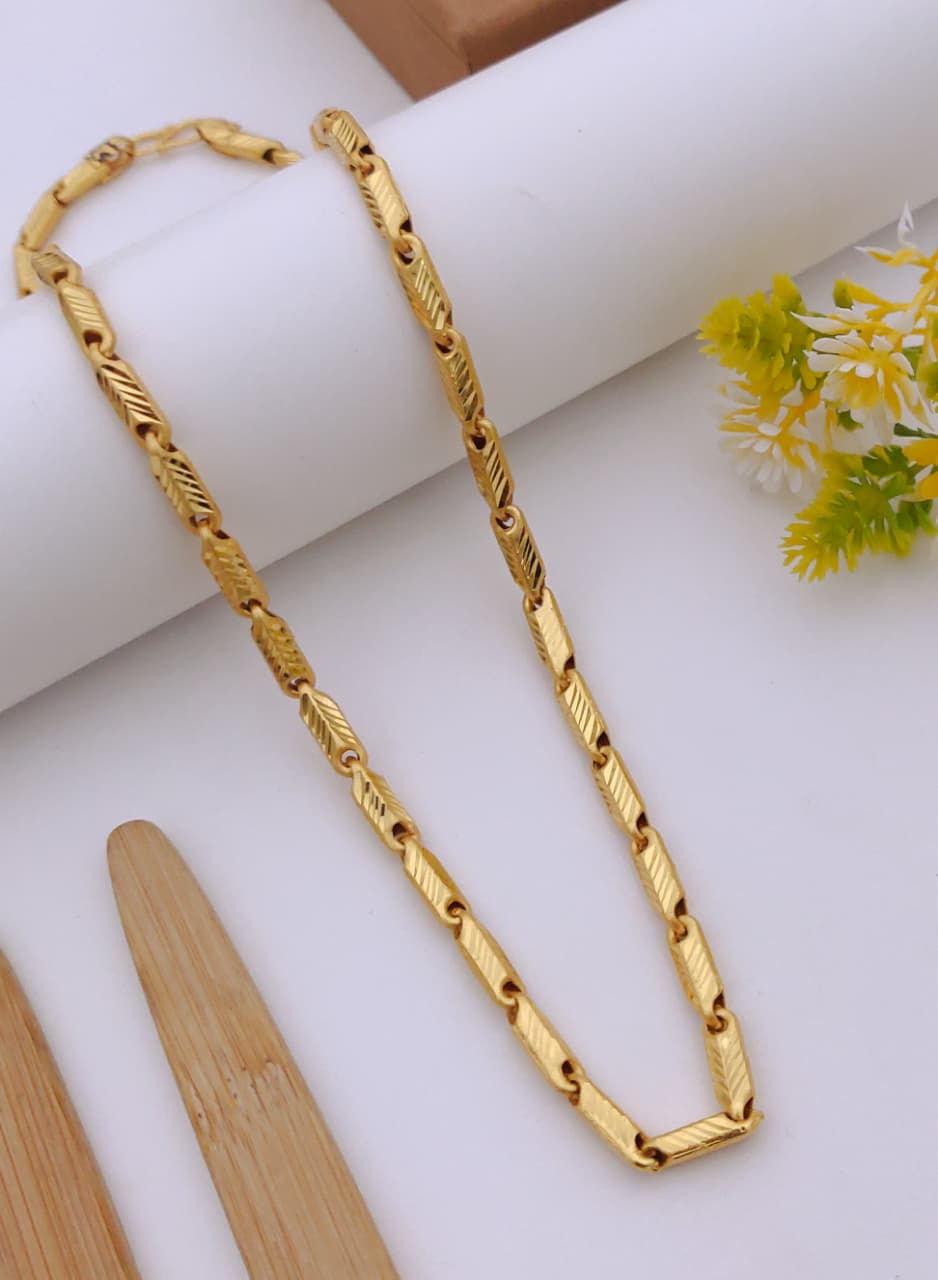 Premium 1 Gram Gold-Plated Chain (6 Months Warranty) - GC-139