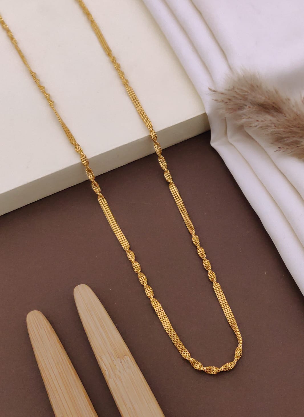 Premium 1 Gram Gold-Plated Chain (6 Months Warranty) - GC-050