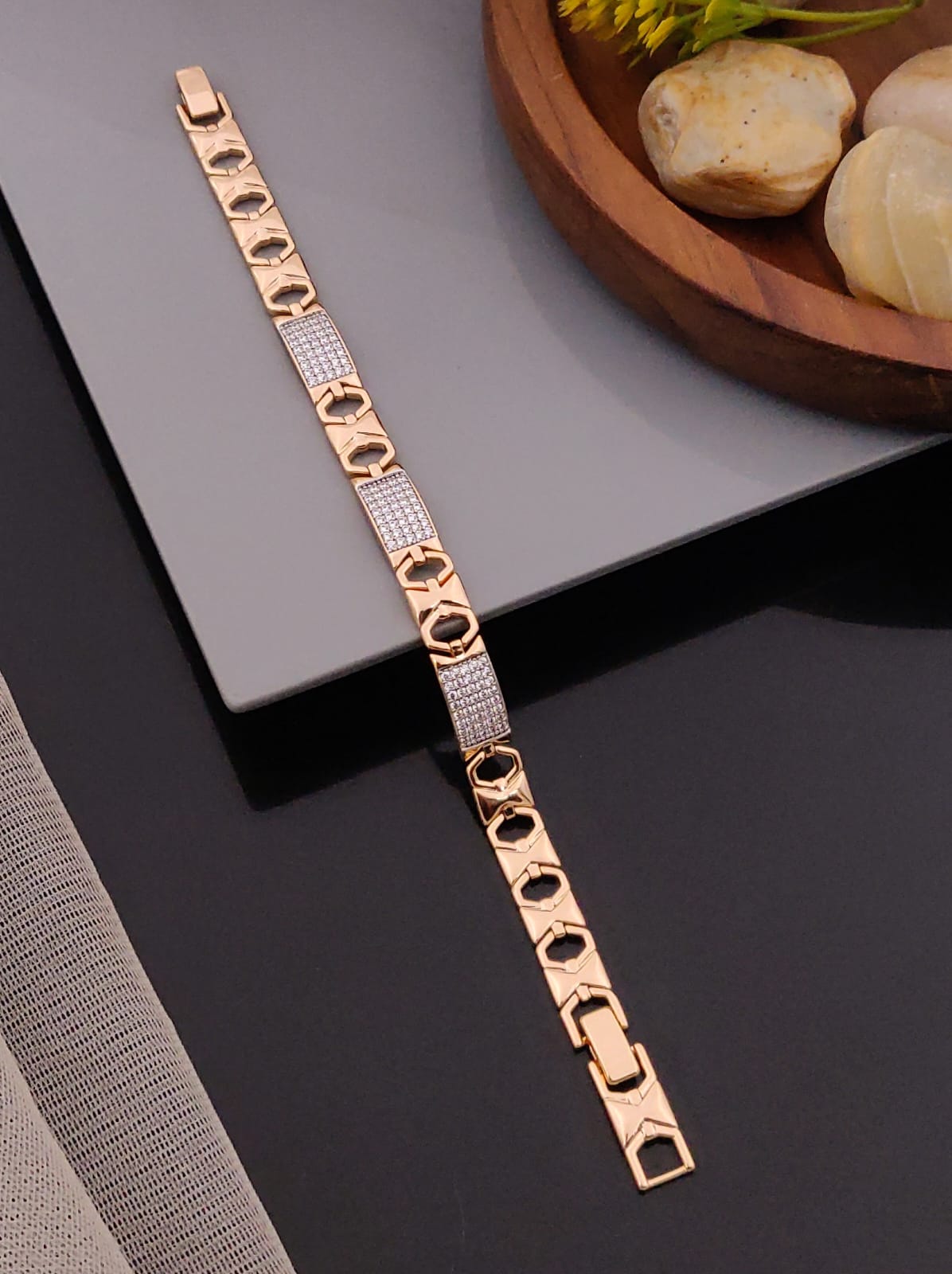 Premium 1 Gram Gold-Plated Bracelet (6 Months Warranty) - GB-060