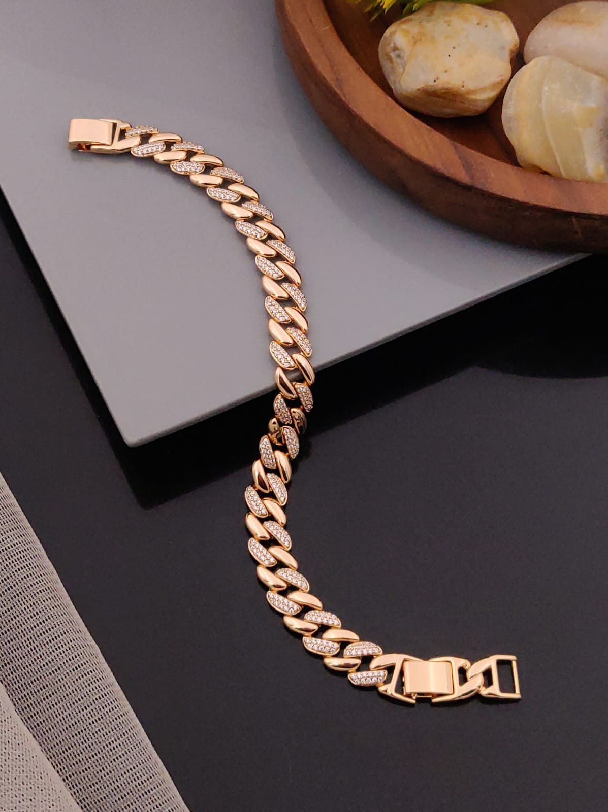 Premium 1 Gram Gold-Plated Bracelet (6 Months Warranty) - GB-048