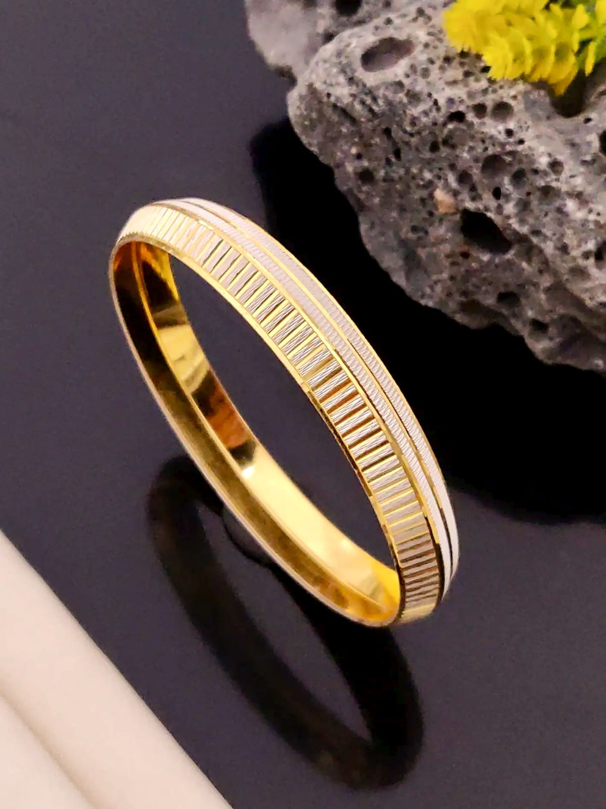 Premium 1 Gram Gold-Plated Kada (6 Months Warranty) - GK-018