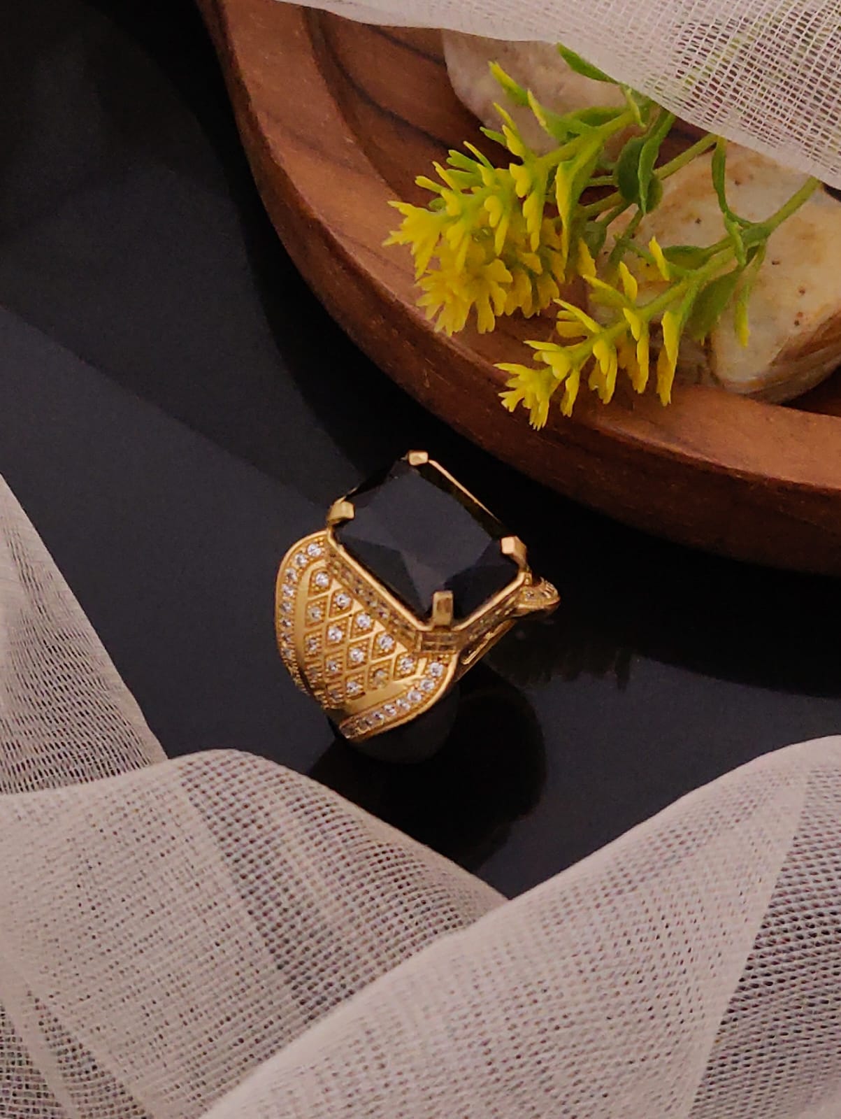 Premium 1 Gram Gold-Plated Ring (6 Months Warranty) - GR-003