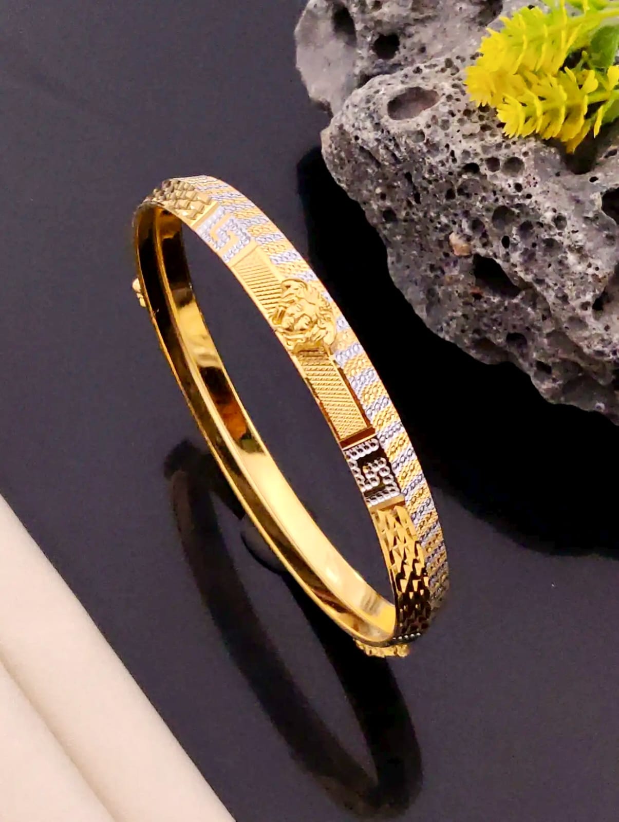 Premium 1 Gram Gold-Plated Kada (6 Months Warranty) - GK-019