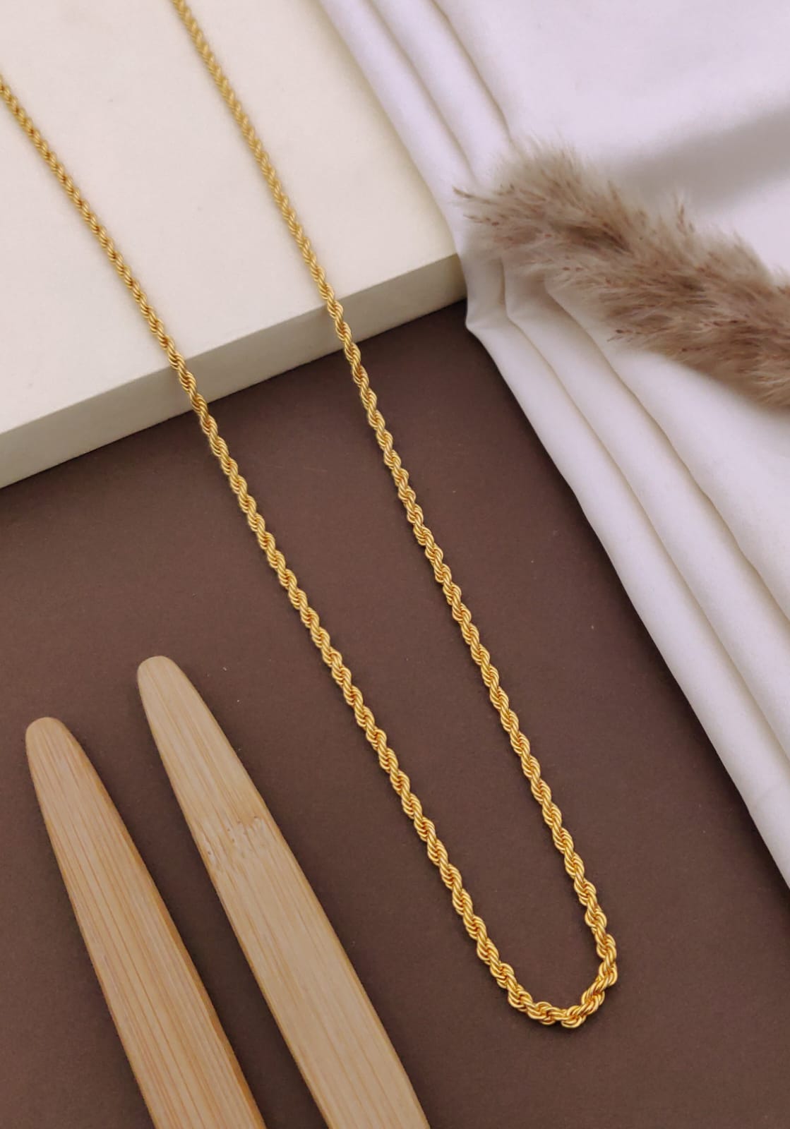Premium 1 Gram Gold-Plated Chain (6 Months Warranty) - GC-034