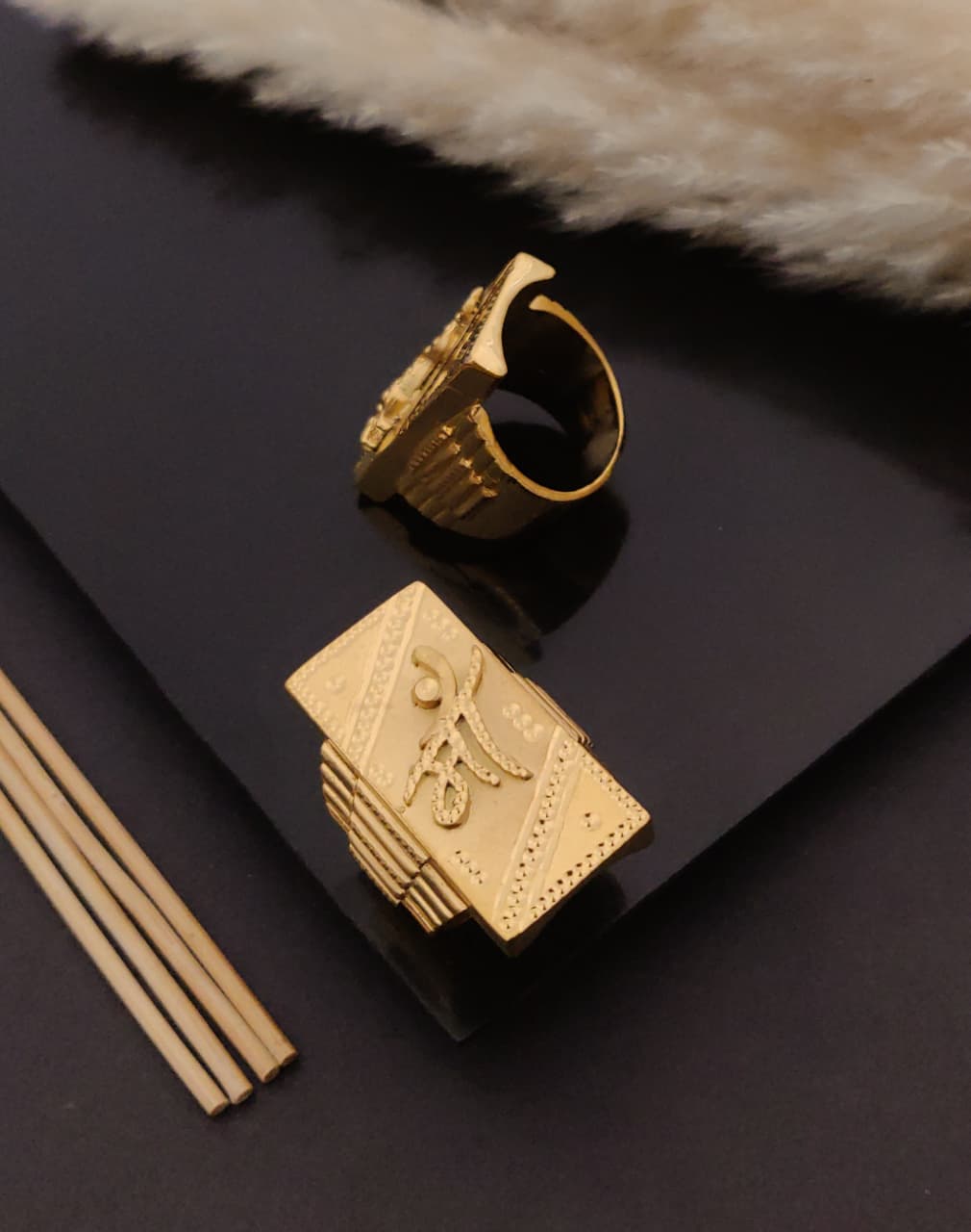 Premium 1 Gram Gold-Plated Ring (6 Months Warranty) - GR-93