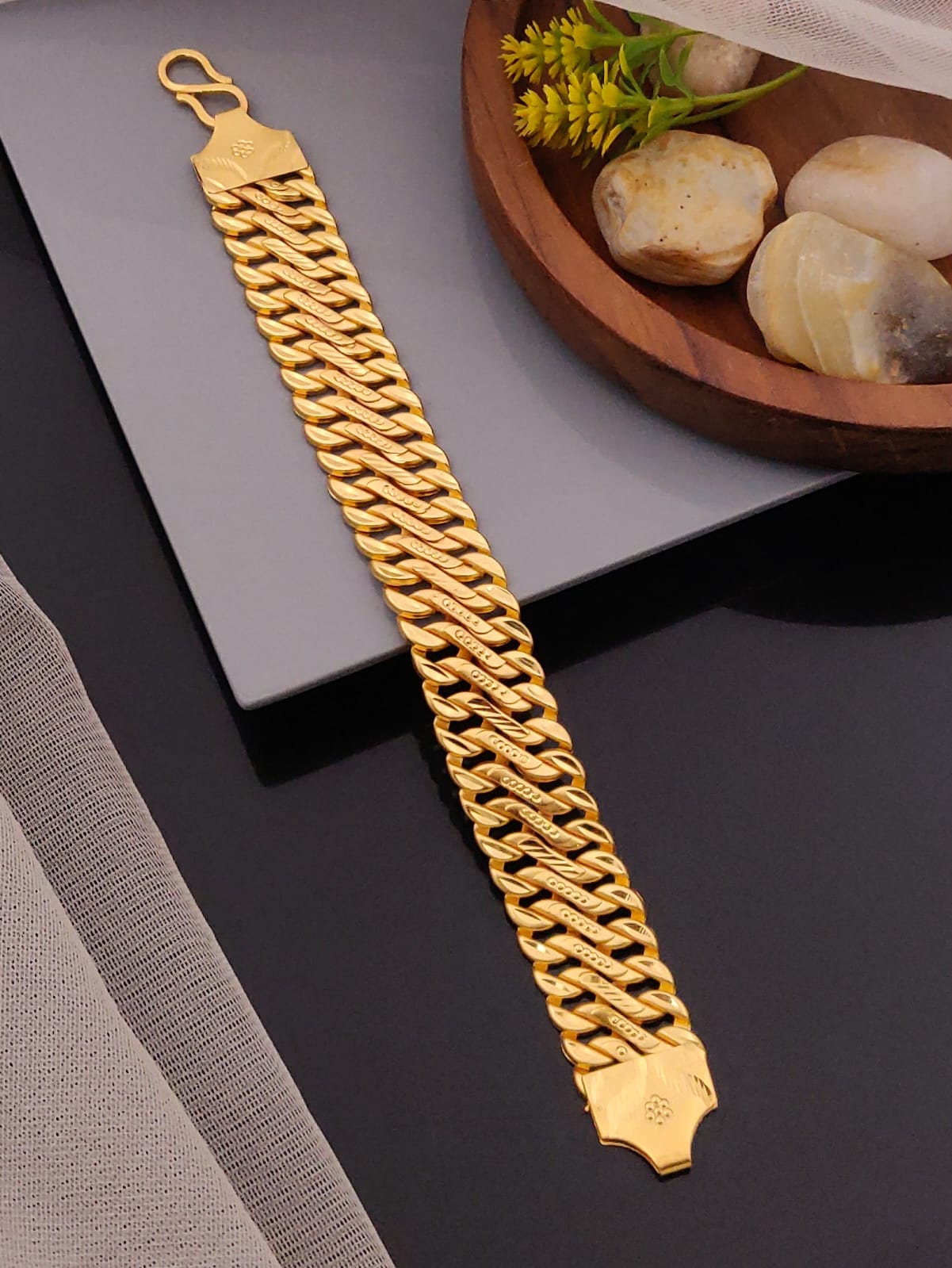 Premium 1 Gram Gold-Plated Bracelet (6 Months Warranty) - GB-006