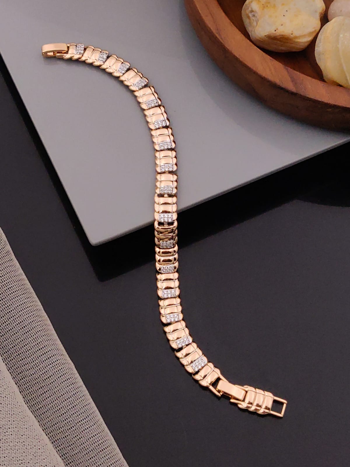 Premium 1 Gram Gold-Plated Bracelet (6 Months Warranty) - GB-063