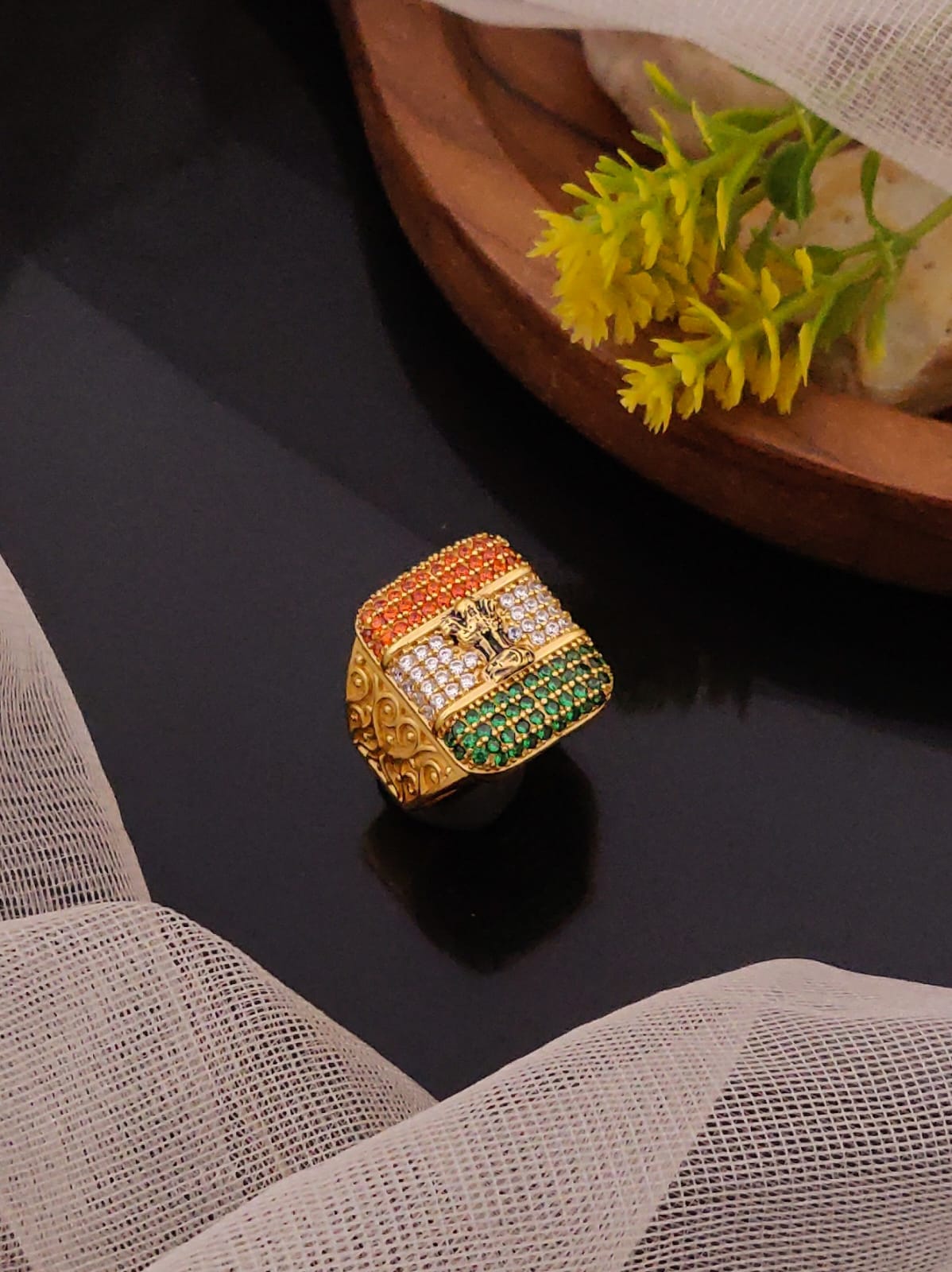 Premium 1 Gram Gold-Plated Ring (6 Months Warranty) - GR-030