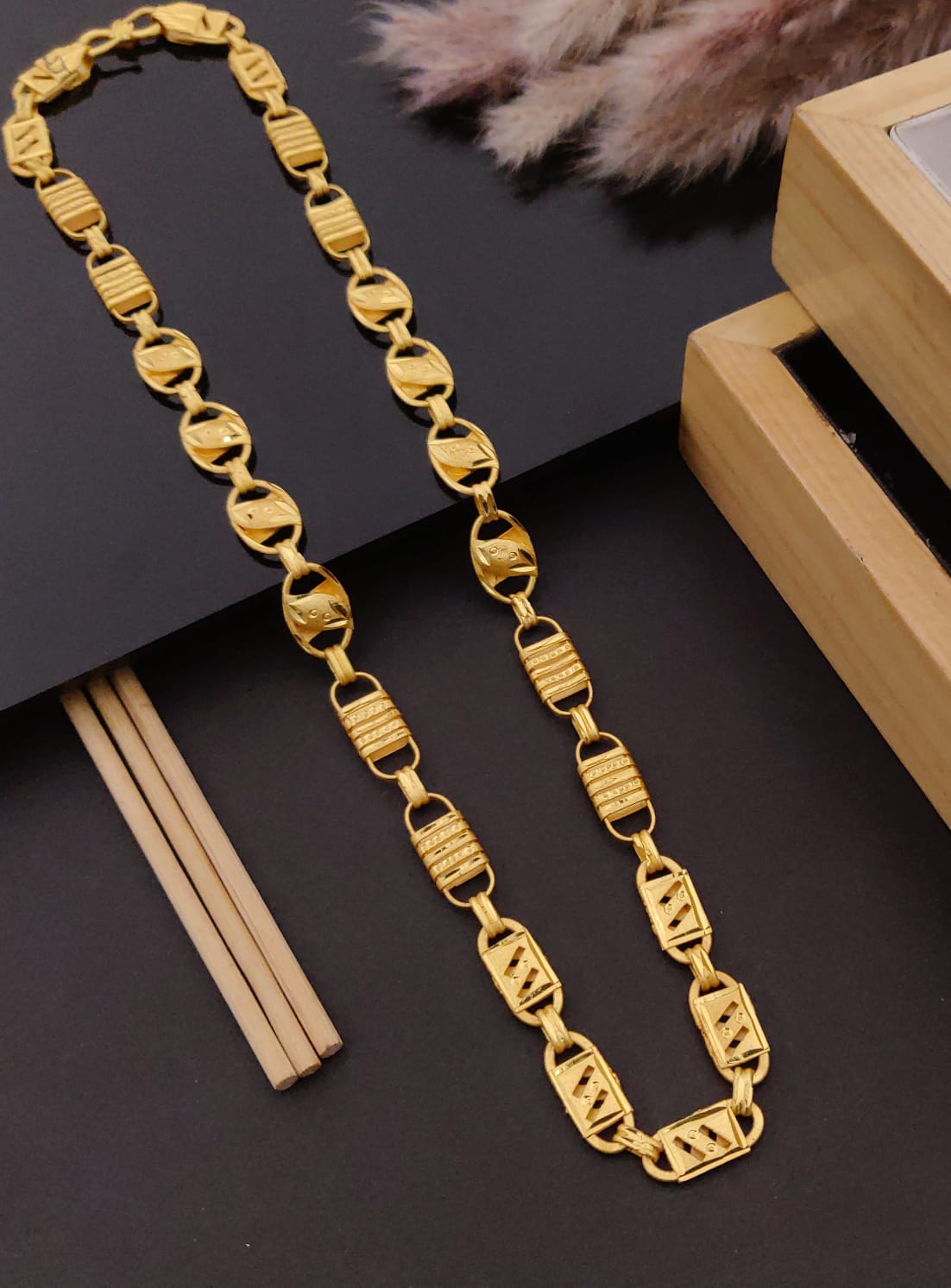 Premium 1 Gram Gold-Plated Chain (6 Months Warranty) - GC-025