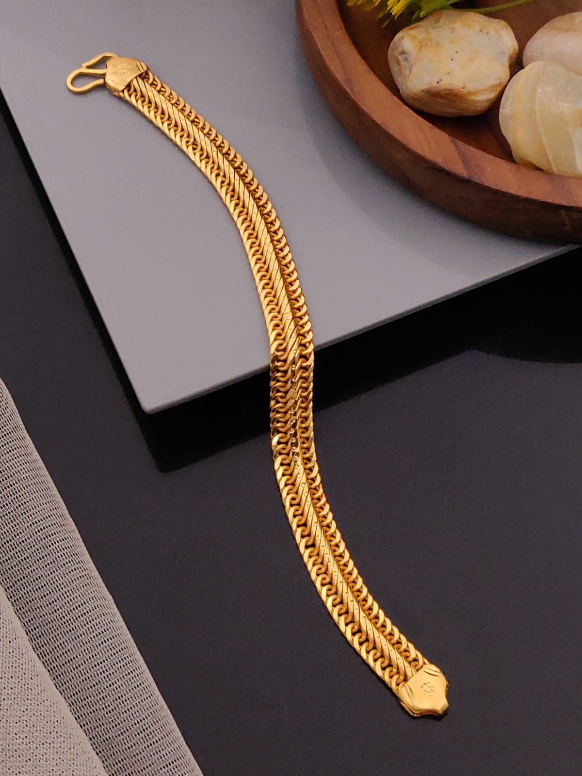 Premium 1 Gram Gold-Plated Bracelet (6 Months Warranty) - GB-035