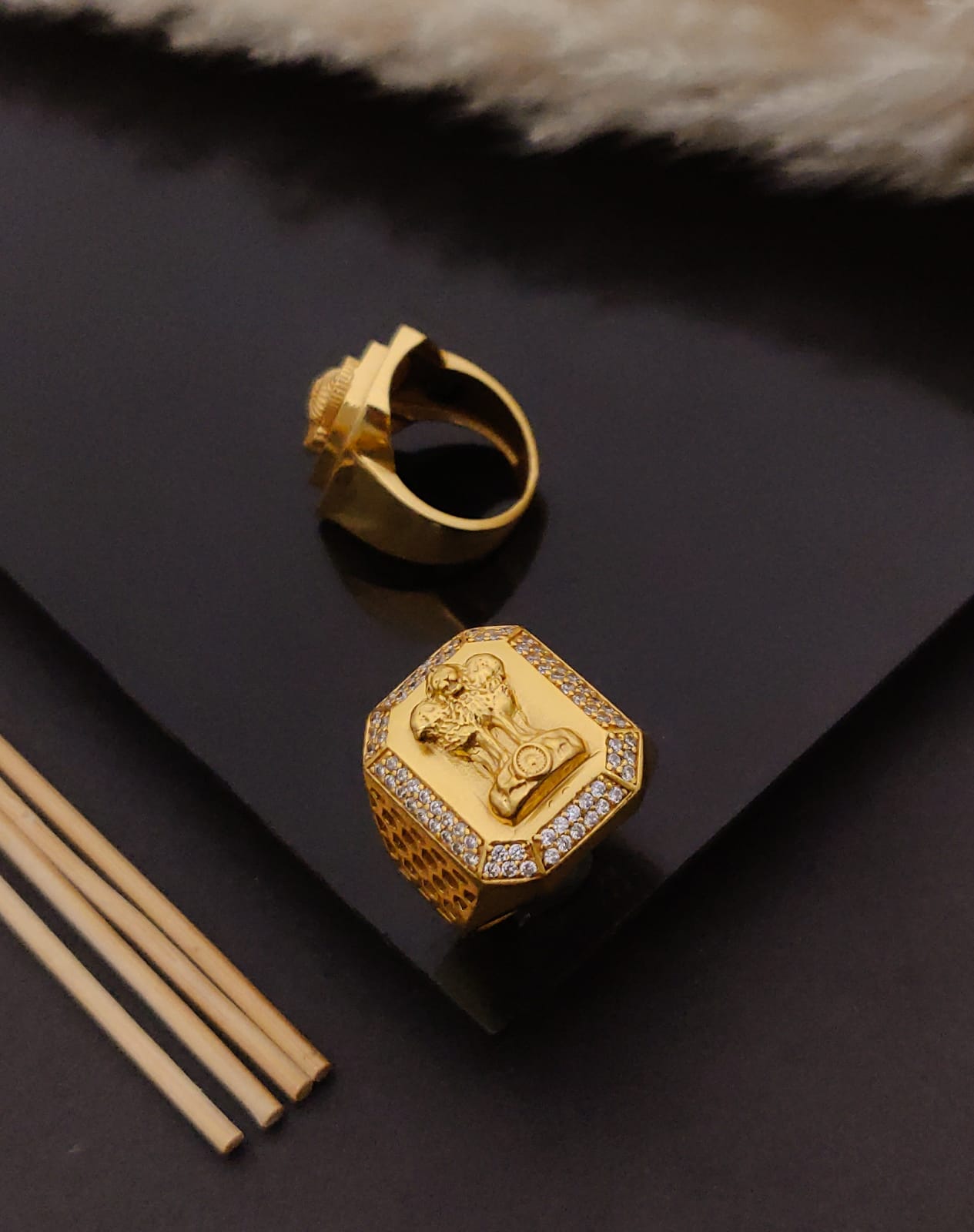 Premium 1 Gram Gold-Plated Ring (6 Months Warranty) - GR-102