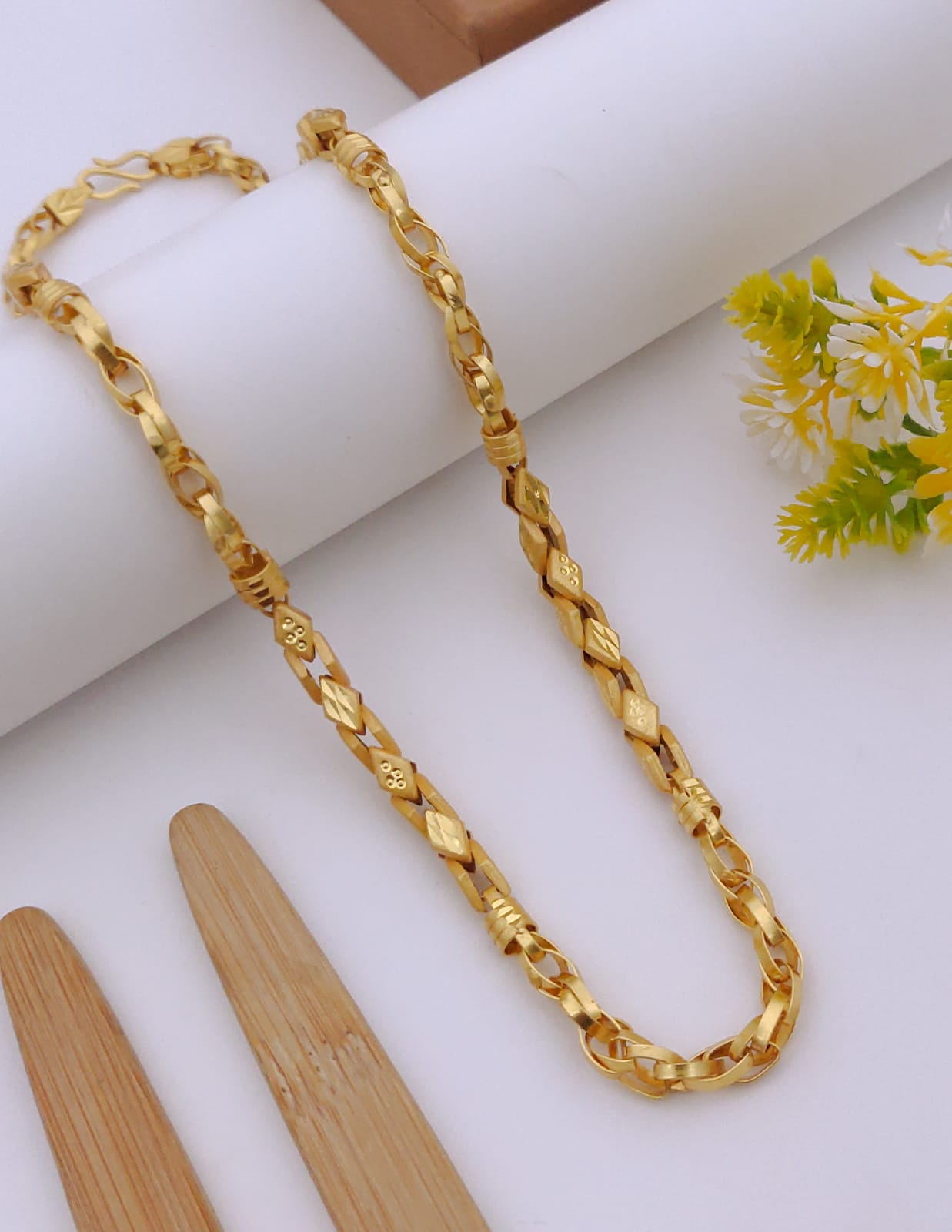 Premium 1 Gram Gold-Plated Chain (6 Months Warranty) - GC-133