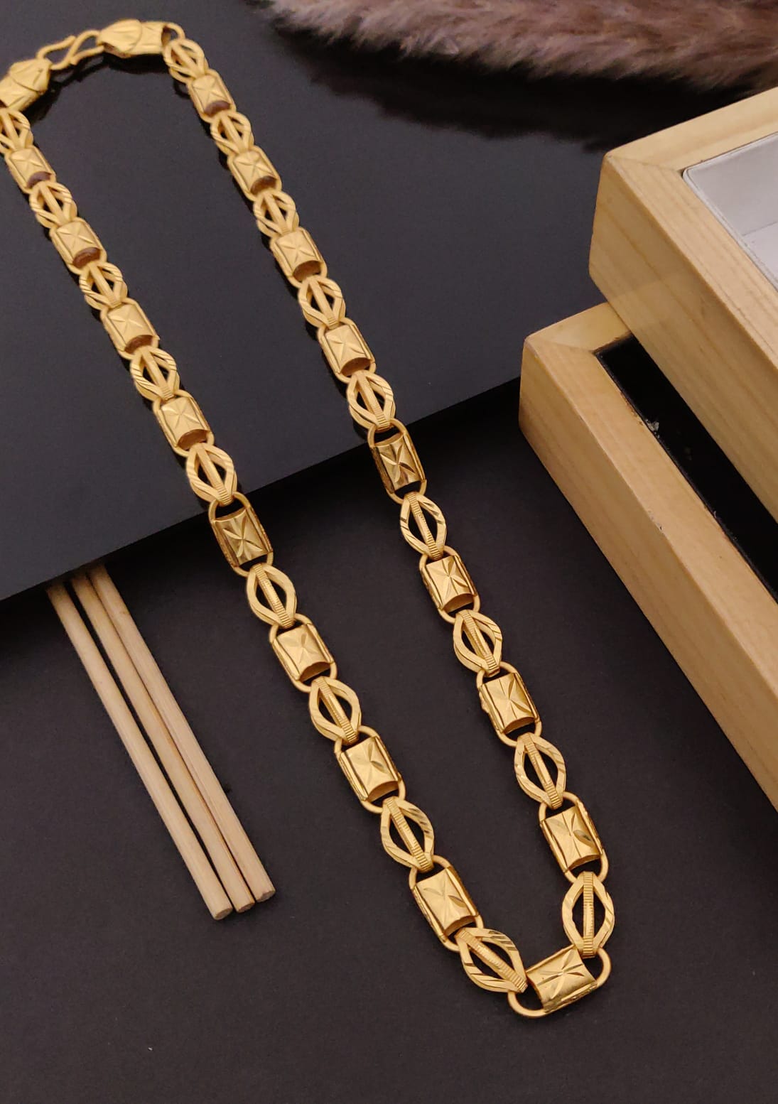 Premium 1 Gram Gold-Plated Chain (6 Months Warranty) - GC-003