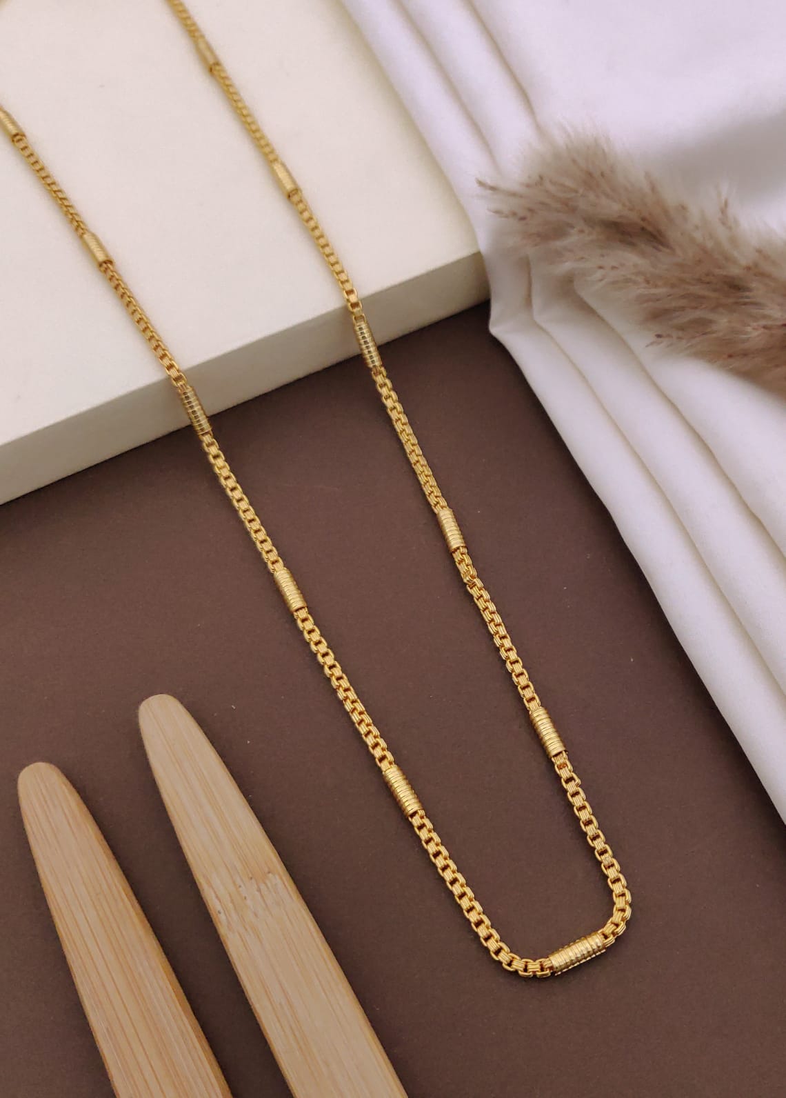 Premium 1 Gram Gold-Plated Chain (6 Months Warranty) - GC-045