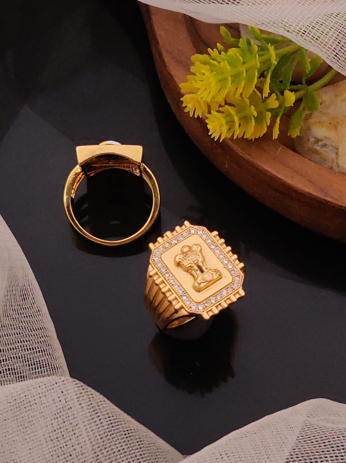 Premium 1 Gram Gold-Plated Ring (6 Months Warranty) - GR-055