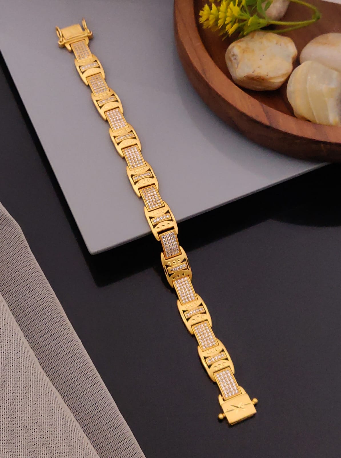 Premium 1 Gram Gold-Plated Bracelet (6 Months Warranty) - GB-024