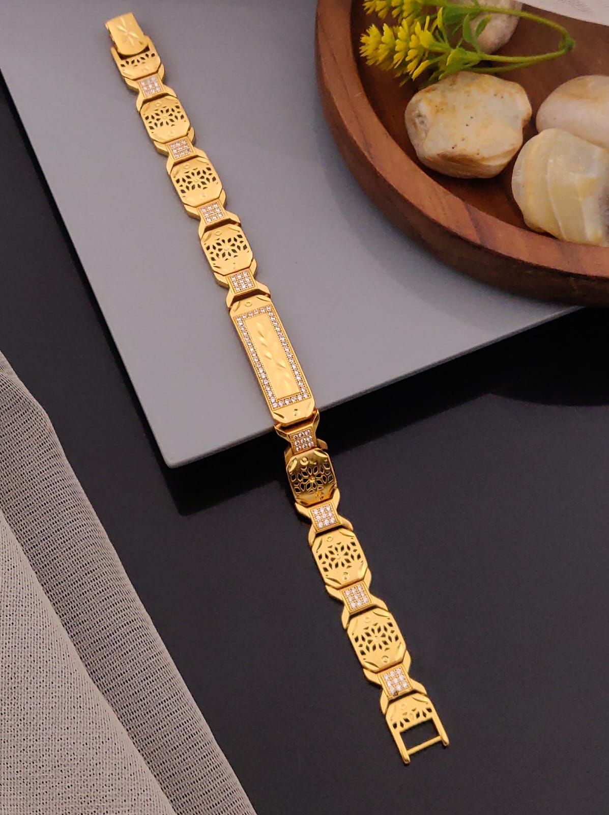 Premium 1 Gram Gold-Plated Bracelet (6 Months Warranty) - GB-016