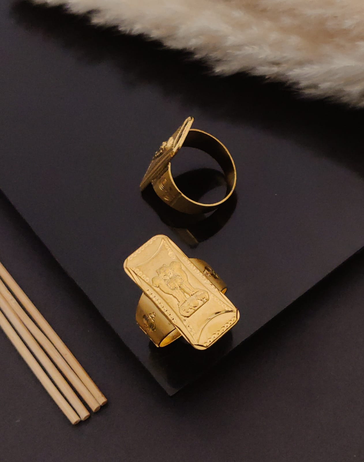 Premium 1 Gram Gold-Plated Ring (6 Months Warranty) - GR-70