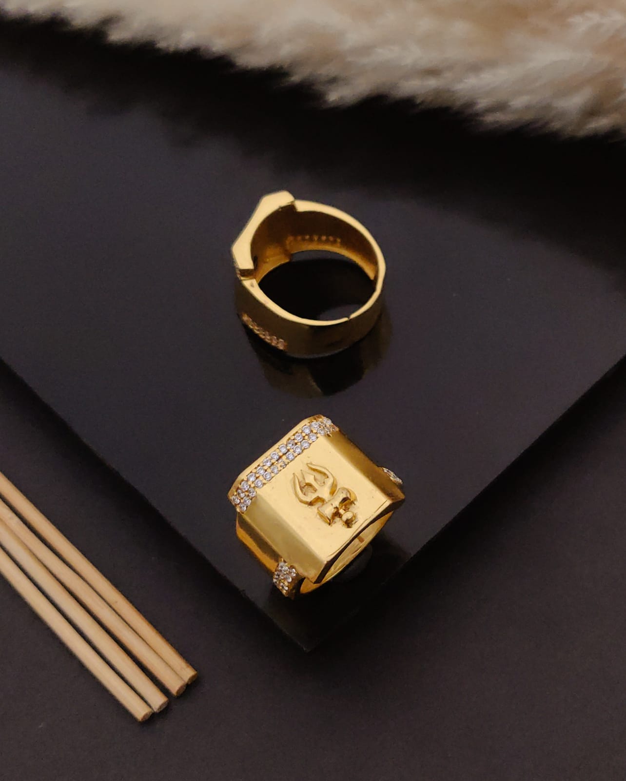 Premium 1 Gram Gold-Plated Ring (6 Months Warranty) - GR-80
