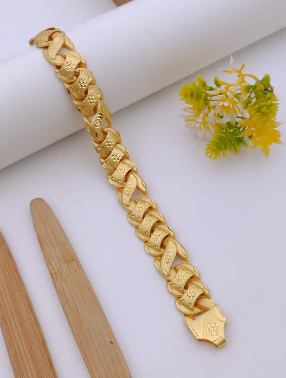 Premium 1 Gram Gold-Plated Bracelet (6 Months Warranty) - GB-71