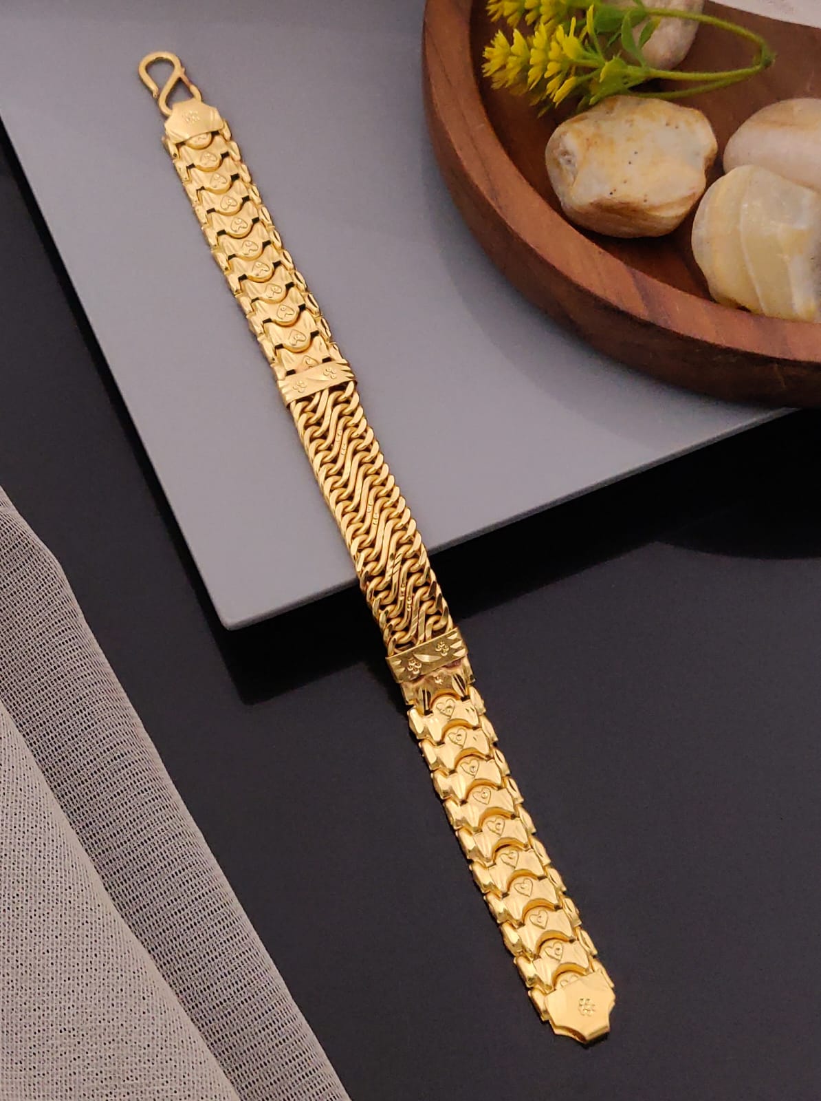 Premium 1 Gram Gold-Plated Bracelet (6 Months Warranty) - GB-009