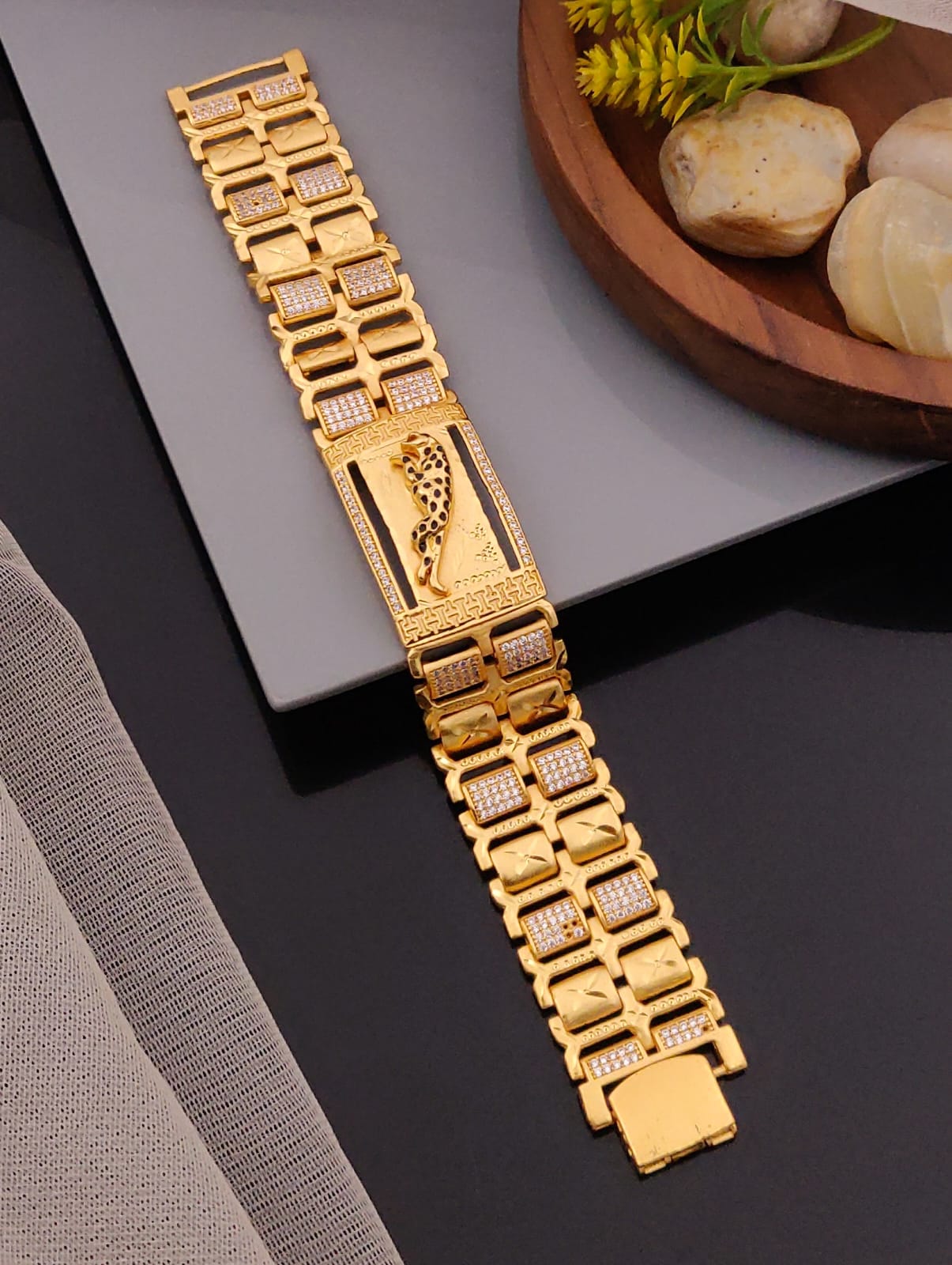 Premium 1 Gram Gold-Plated Bracelet (6 Months Warranty) - GB-014