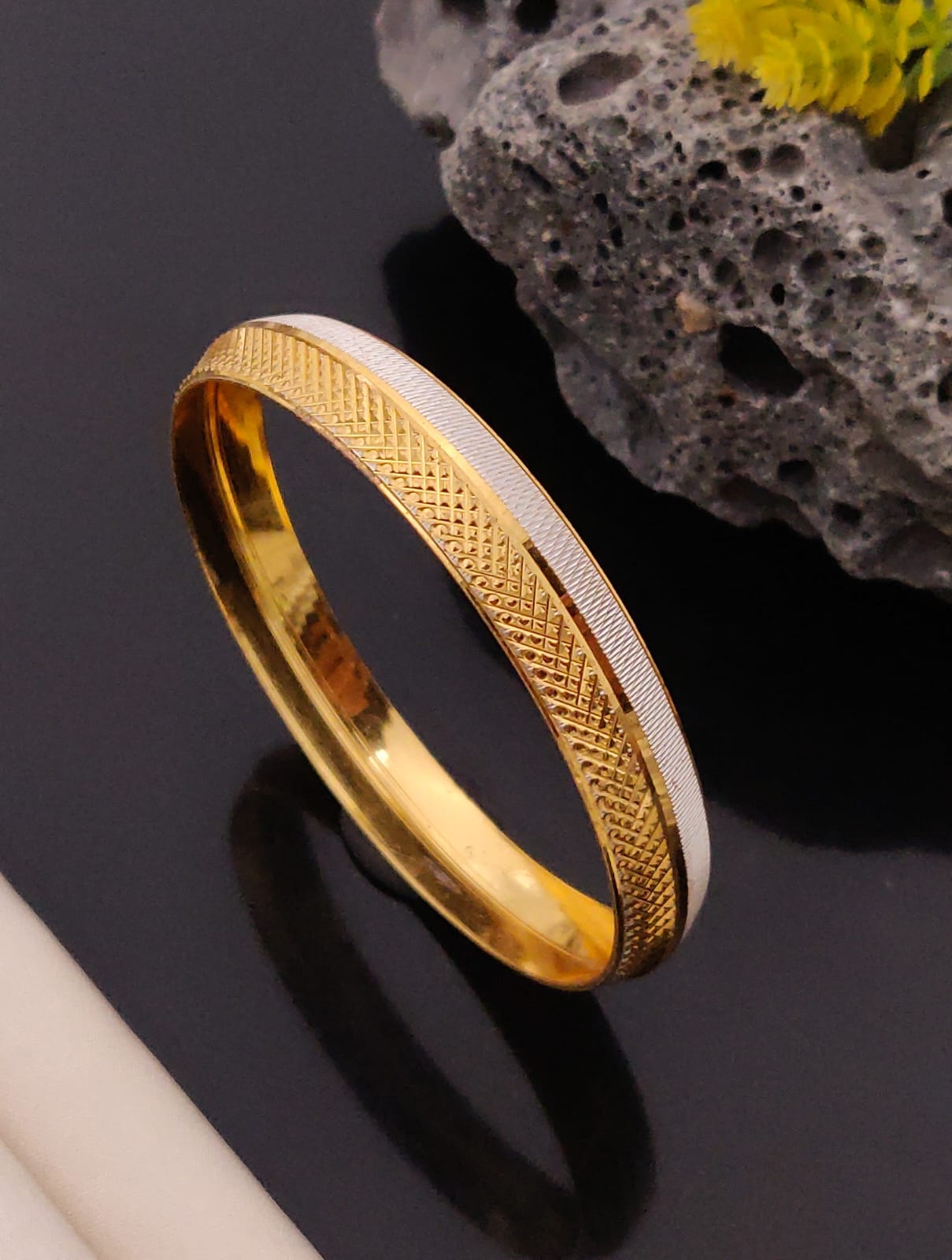 Premium 1 Gram Gold-Plated Kada (6 Months Warranty) - GK-014