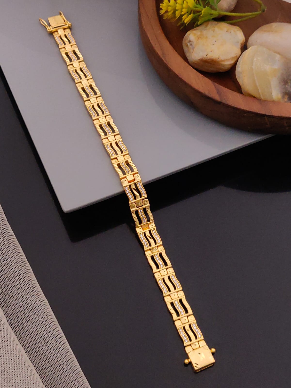 Premium 1 Gram Gold-Plated Bracelet (6 Months Warranty) - GB-031