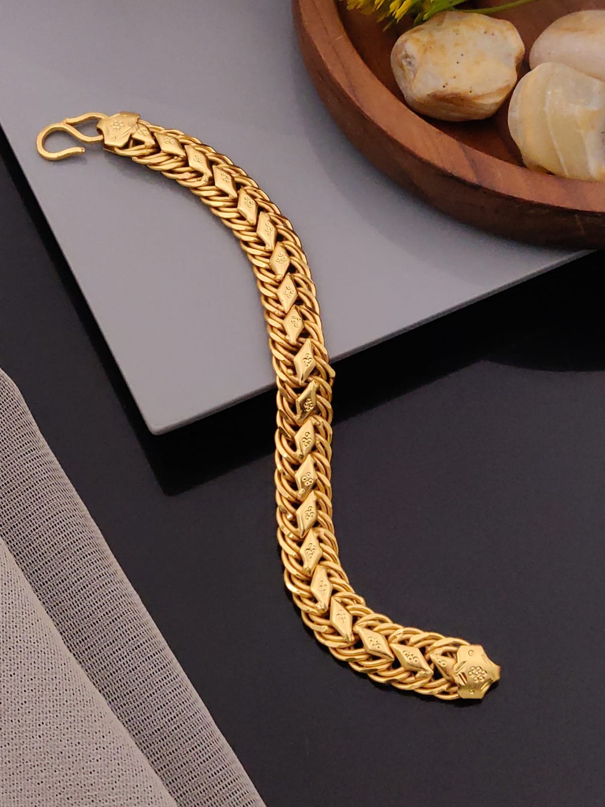 Premium 1 Gram Gold-Plated Bracelet (6 Months Warranty) - GB-021