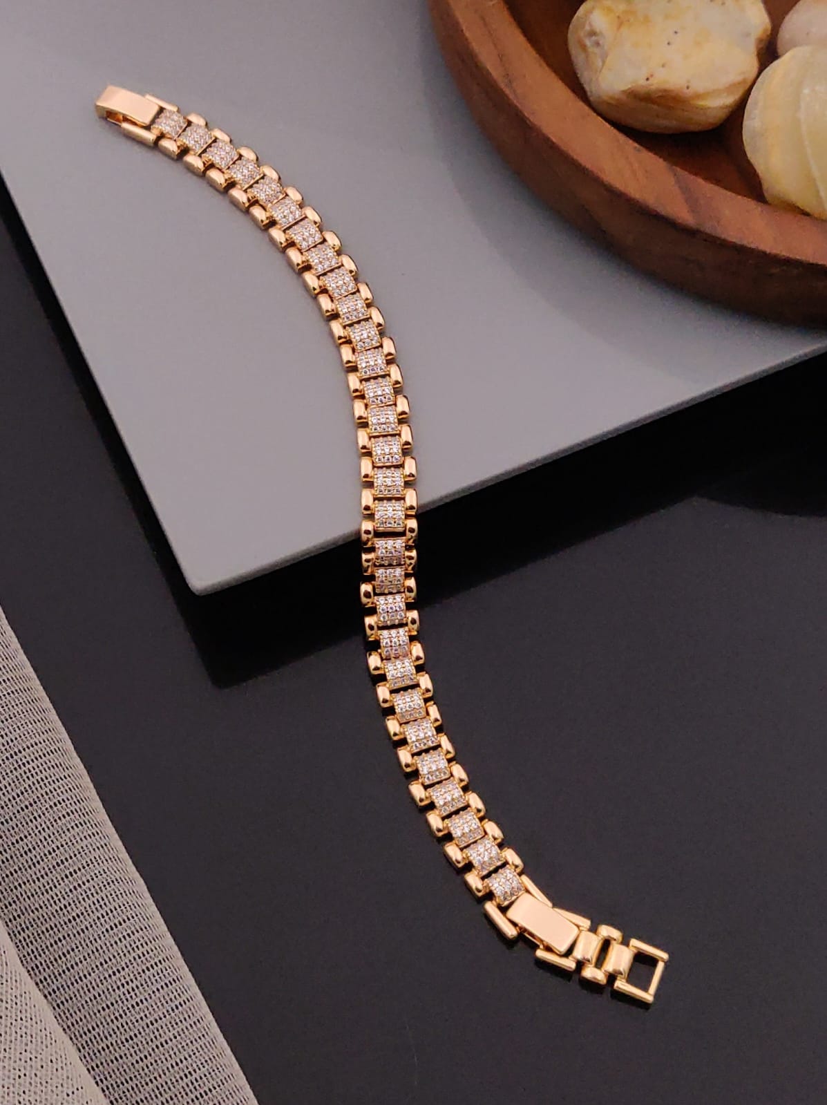 Premium 1 Gram Gold-Plated Bracelet (6 Months Warranty) - GB-045