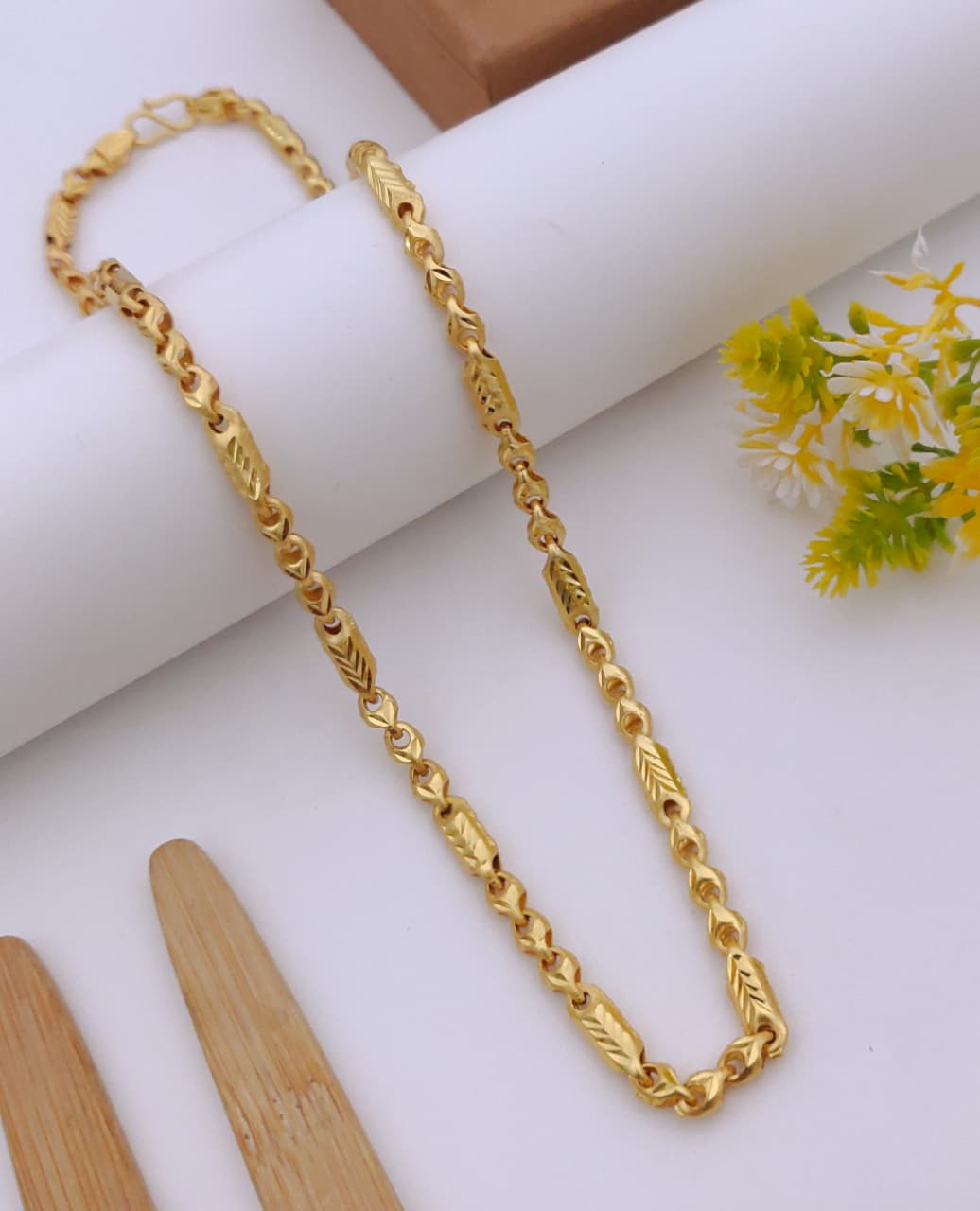 Premium 1 Gram Gold-Plated Chain (6 Months Warranty) - GC-138