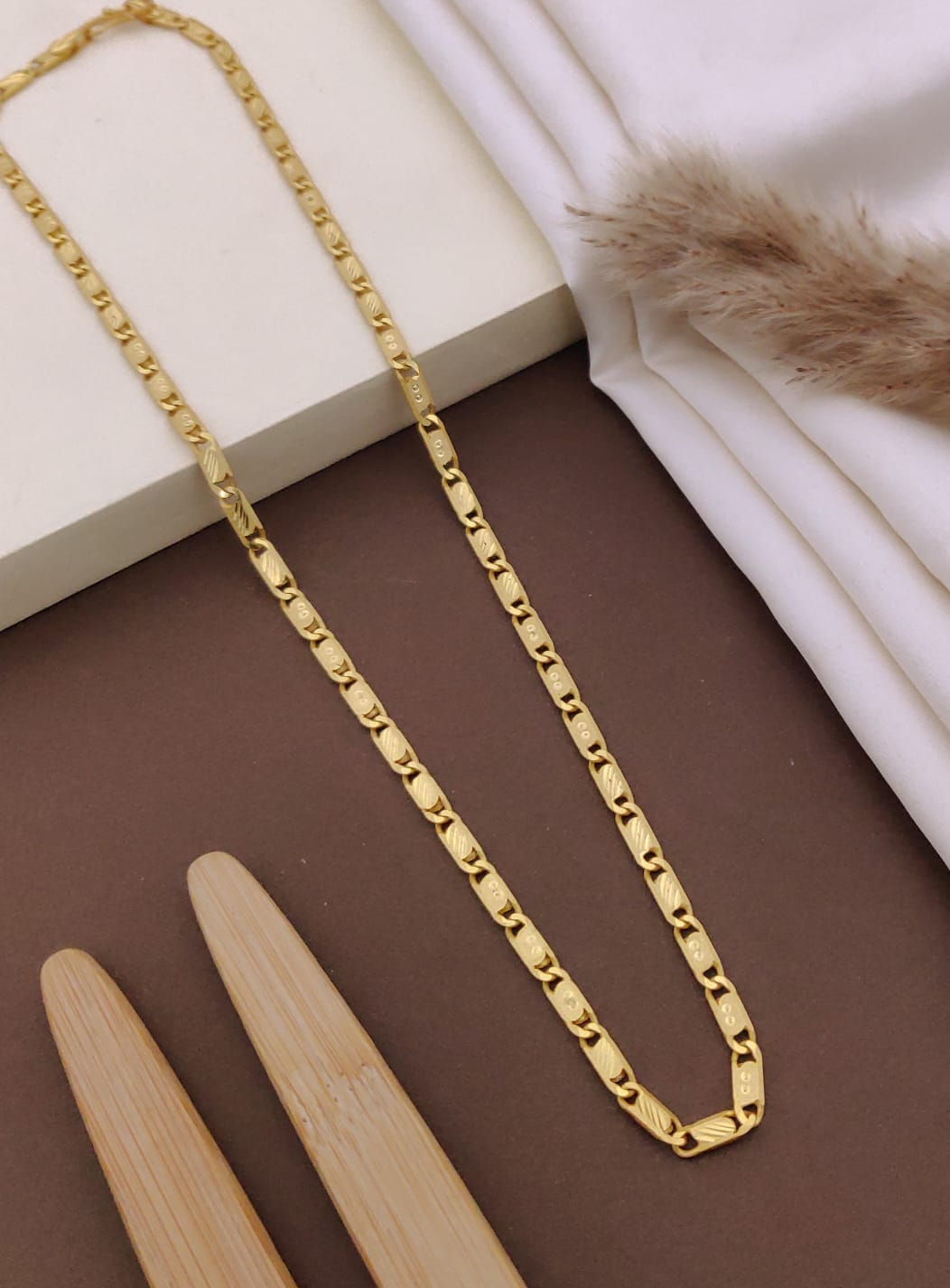 Premium 1 Gram Gold-Plated Chain (6 Months Warranty) - GC-040