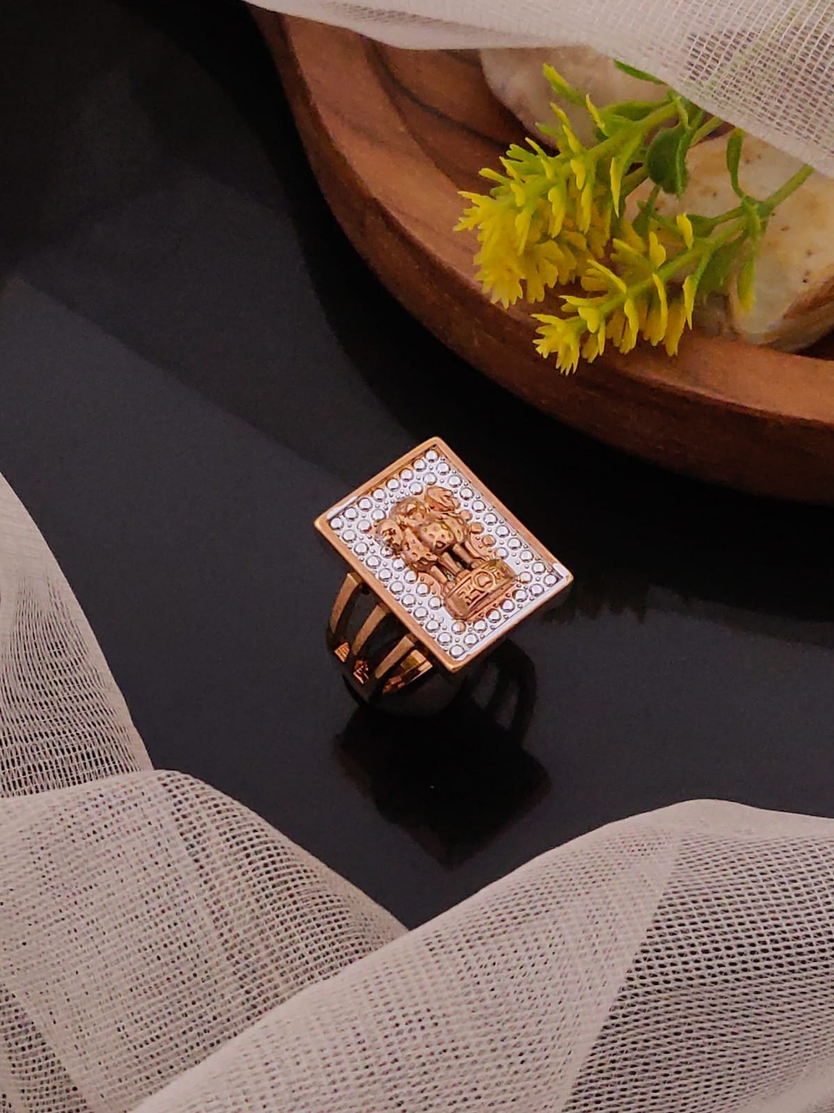 Premium 1 Gram Gold-Plated Ring (6 Months Warranty) - GR-028