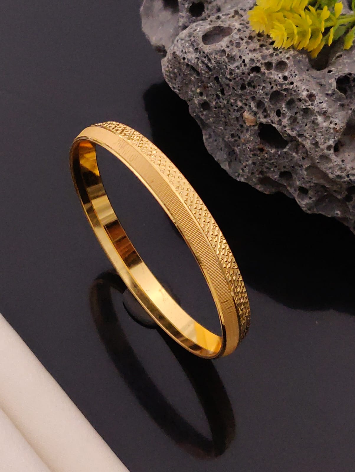 Premium 1 Gram Gold-Plated Kada (6 Months Warranty) - GK-011