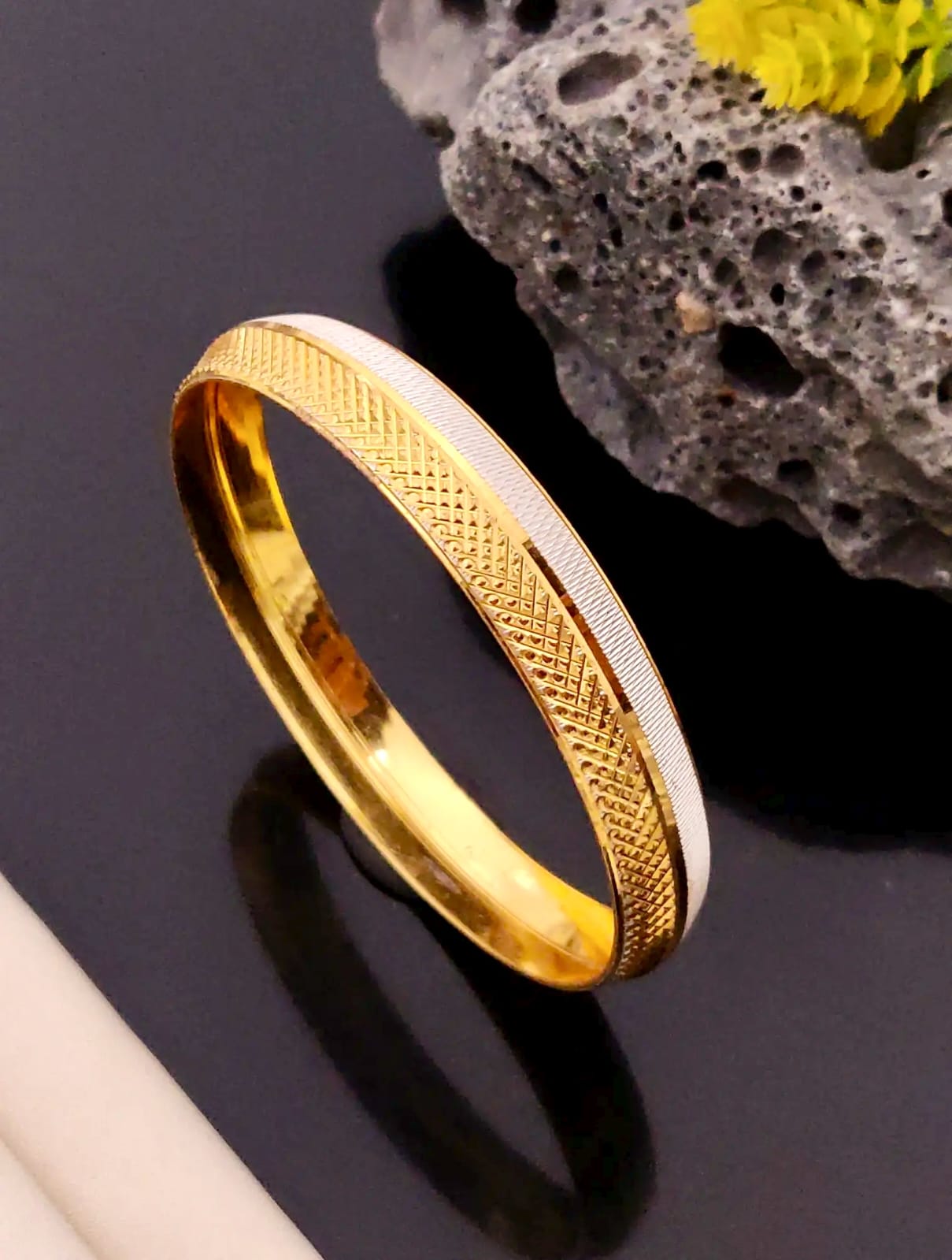 Premium 1 Gram Gold-Plated Kada (6 Months Warranty) - GK-017