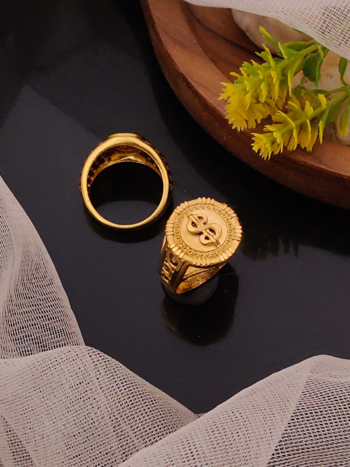 Premium 1 Gram Gold-Plated Ring (6 Months Warranty) - GR-045