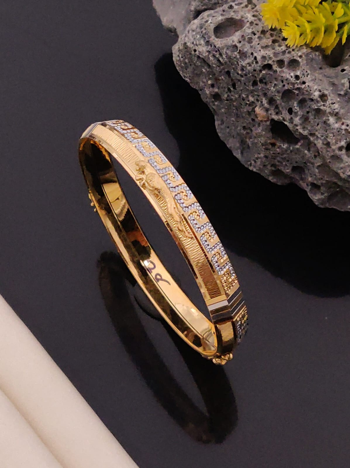 Premium 1 Gram Gold-Plated Kada (6 Months Warranty) - GK-024