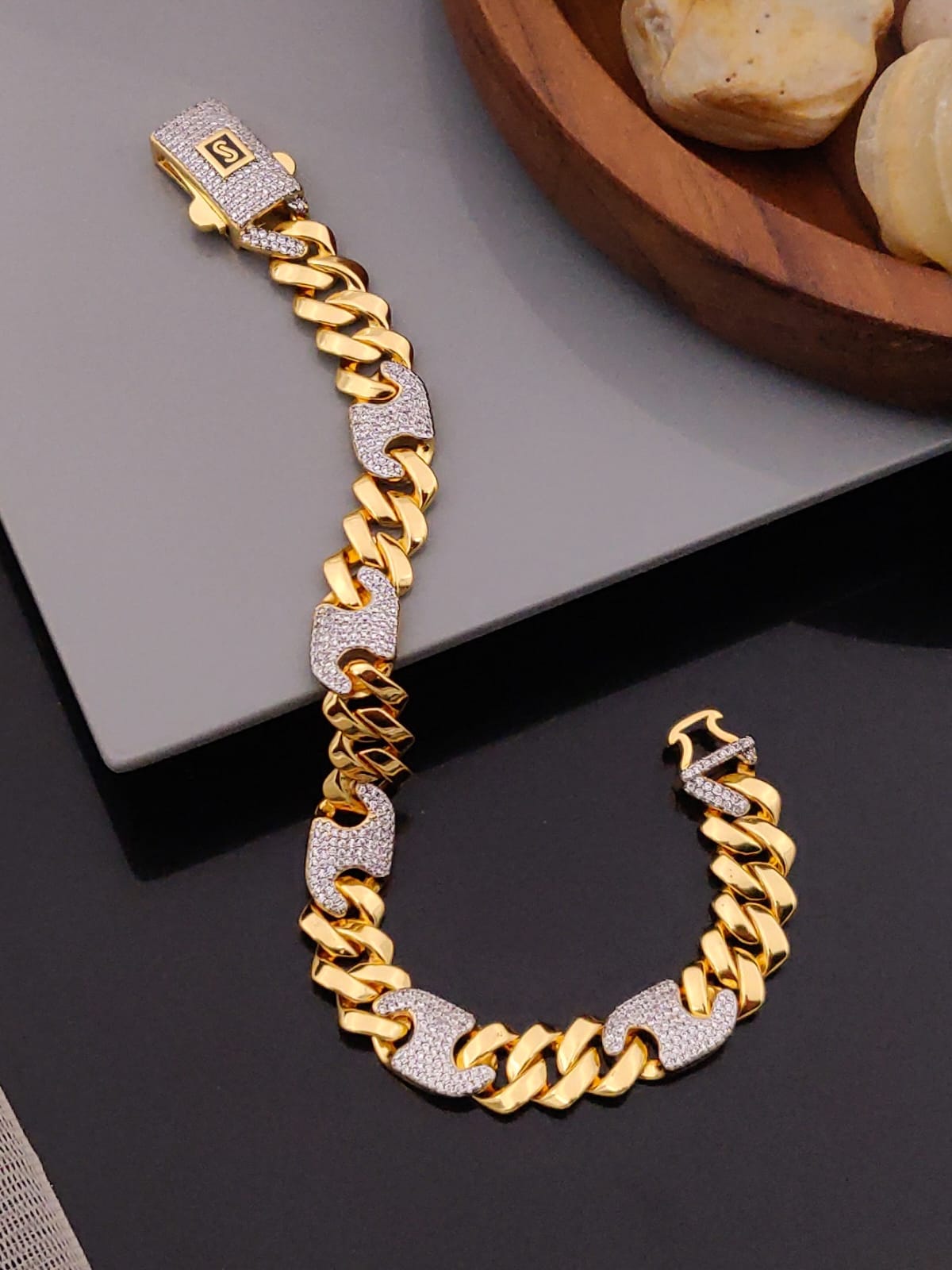 Premium 1 Gram Gold-Plated Bracelet (6 Months Warranty) - GB-036