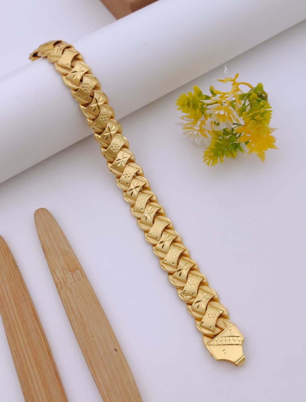 Premium 1 Gram Gold-Plated Bracelet (6 Months Warranty) - GB-75