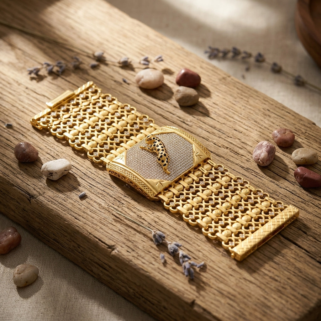 Premium 1 Gram Gold-Plated Bracelet (6 Months Warranty) - GB-067