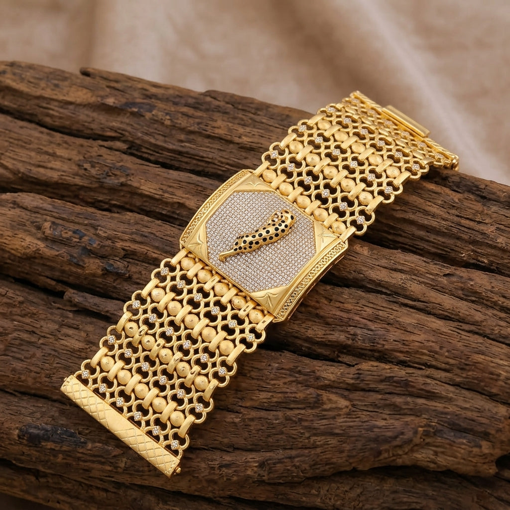 Premium 1 Gram Gold-Plated Bracelet (6 Months Warranty) - GB-067