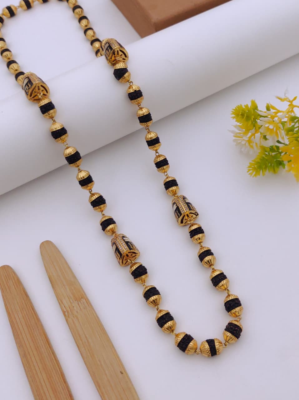 Premium 1 Gram  Gold-Plated Mala (SP GAMAN BHUVAJI)  (6 Months Warranty) - RGC-039