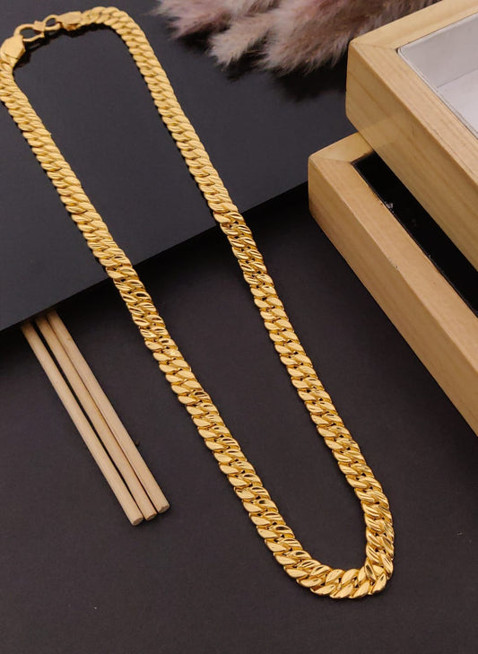 Premium 1 Gram Gold-Plated Chain (6 Months Warranty) - GC-010