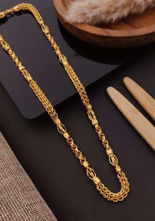 Premium 1 Gram Gold-Plated Chain (6 Months Warranty) - GC-085