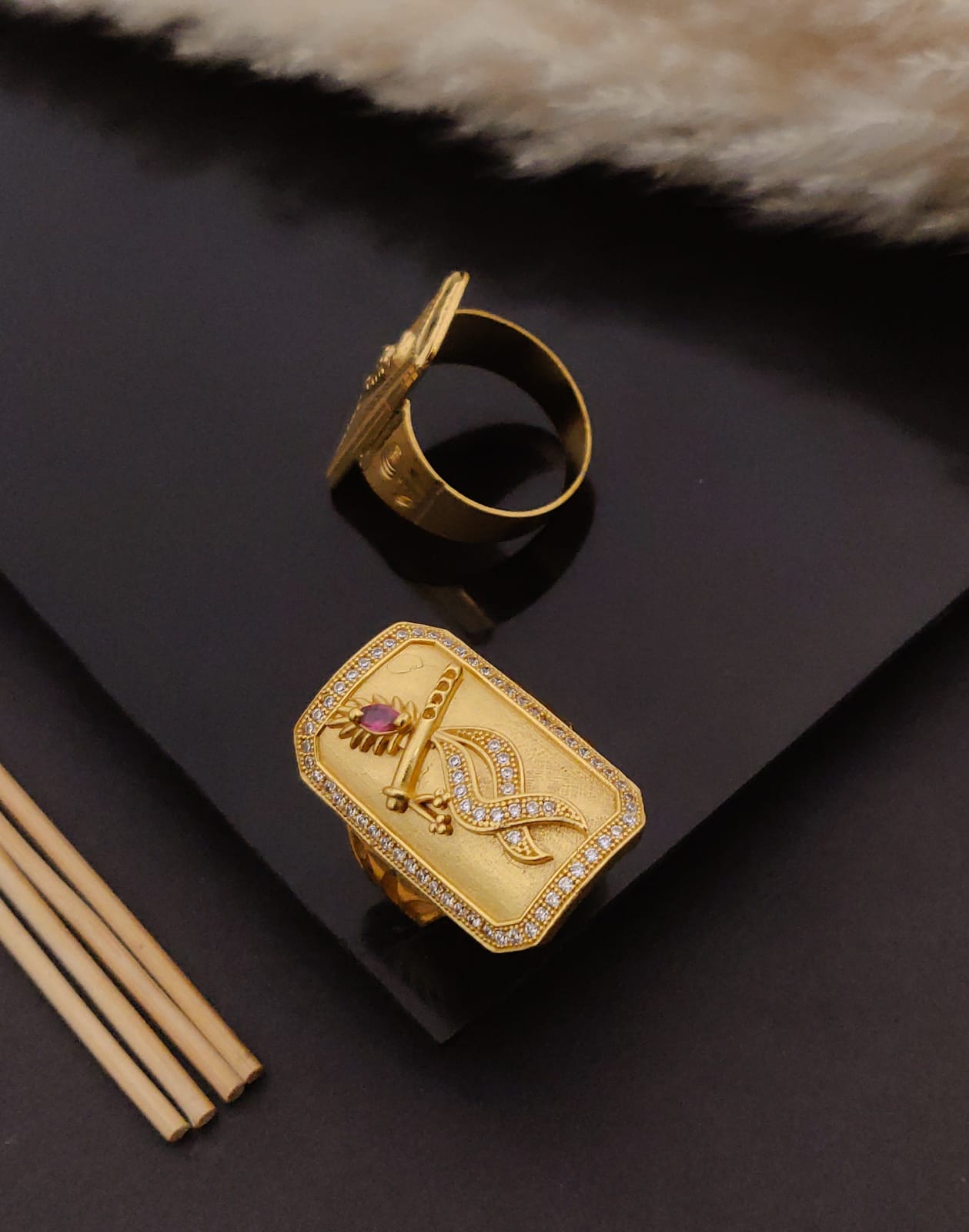Premium 1 Gram Gold-Plated Ring (6 Months Warranty) - GR-76
