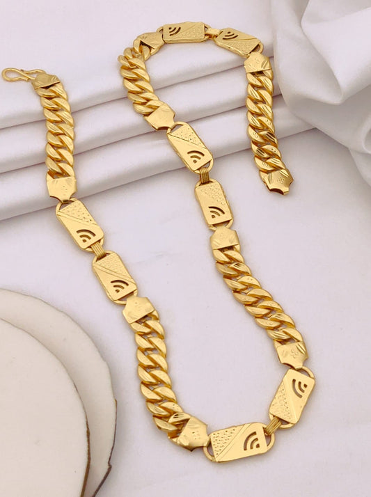 Premium 1 Gram Gold-Plated Chain (6 Months Warranty) - GC-123